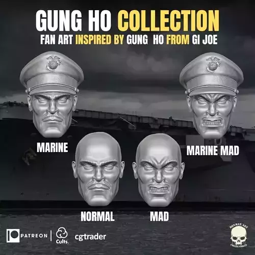 Gung Ho Collection Fan Art Heads