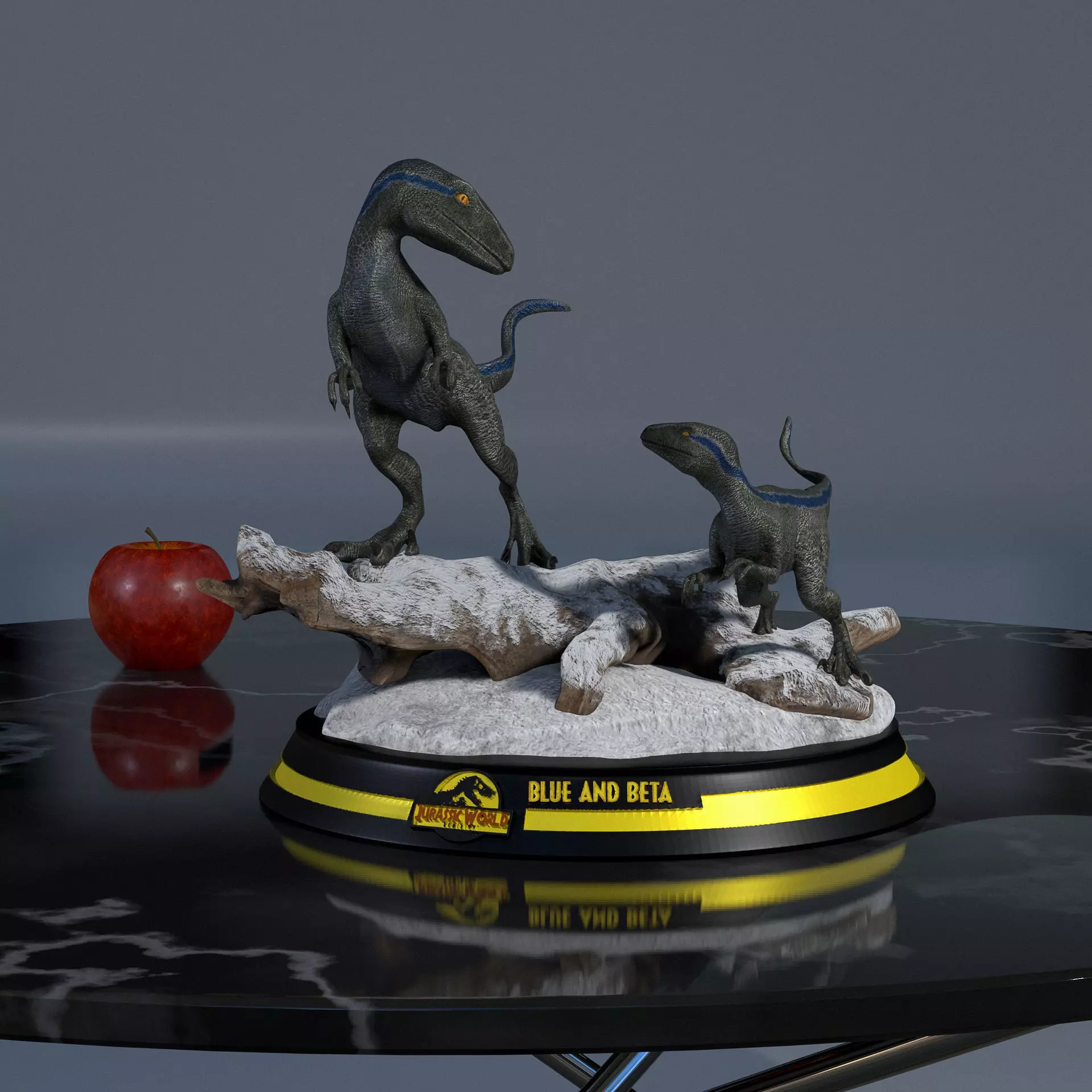 Blue and beta Jurassic World  Blue y beta  3D print model_0