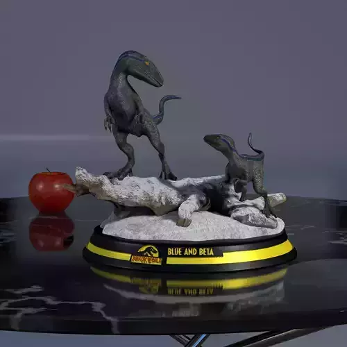 Blue and beta Jurassic World  Blue y beta  3D print model