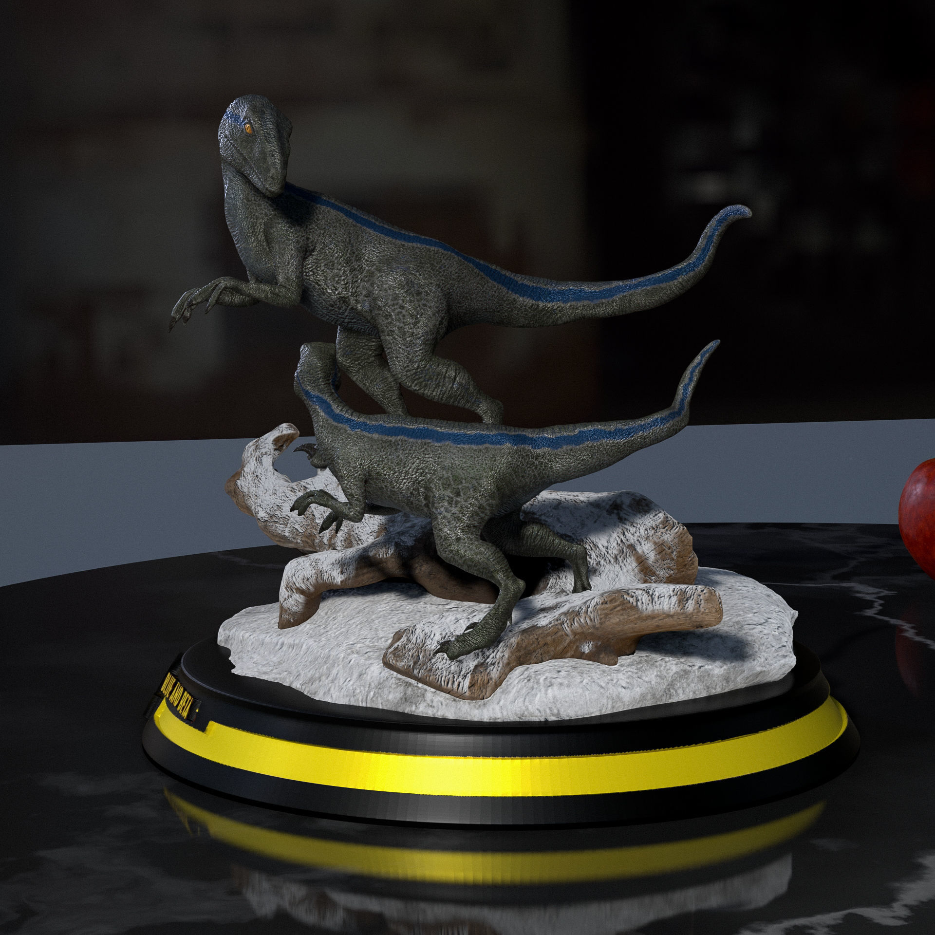 Blue and beta Jurassic World  Blue y beta  3D print model_2