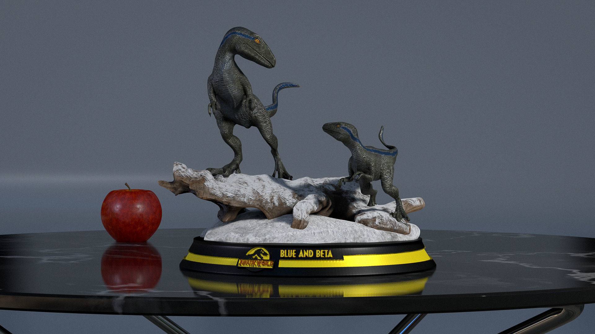 Blue and beta Jurassic World  Blue y beta  3D print model_1