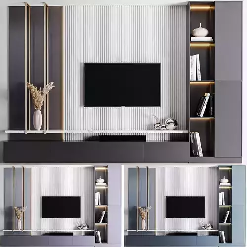 TV Wall 03 3D model