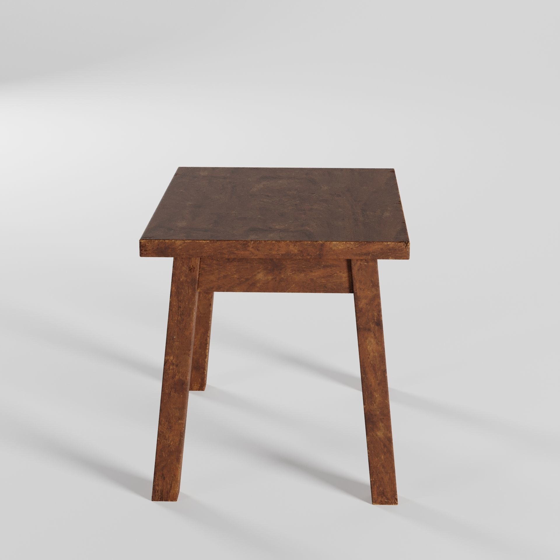 Wooden Side Table 3D model_1