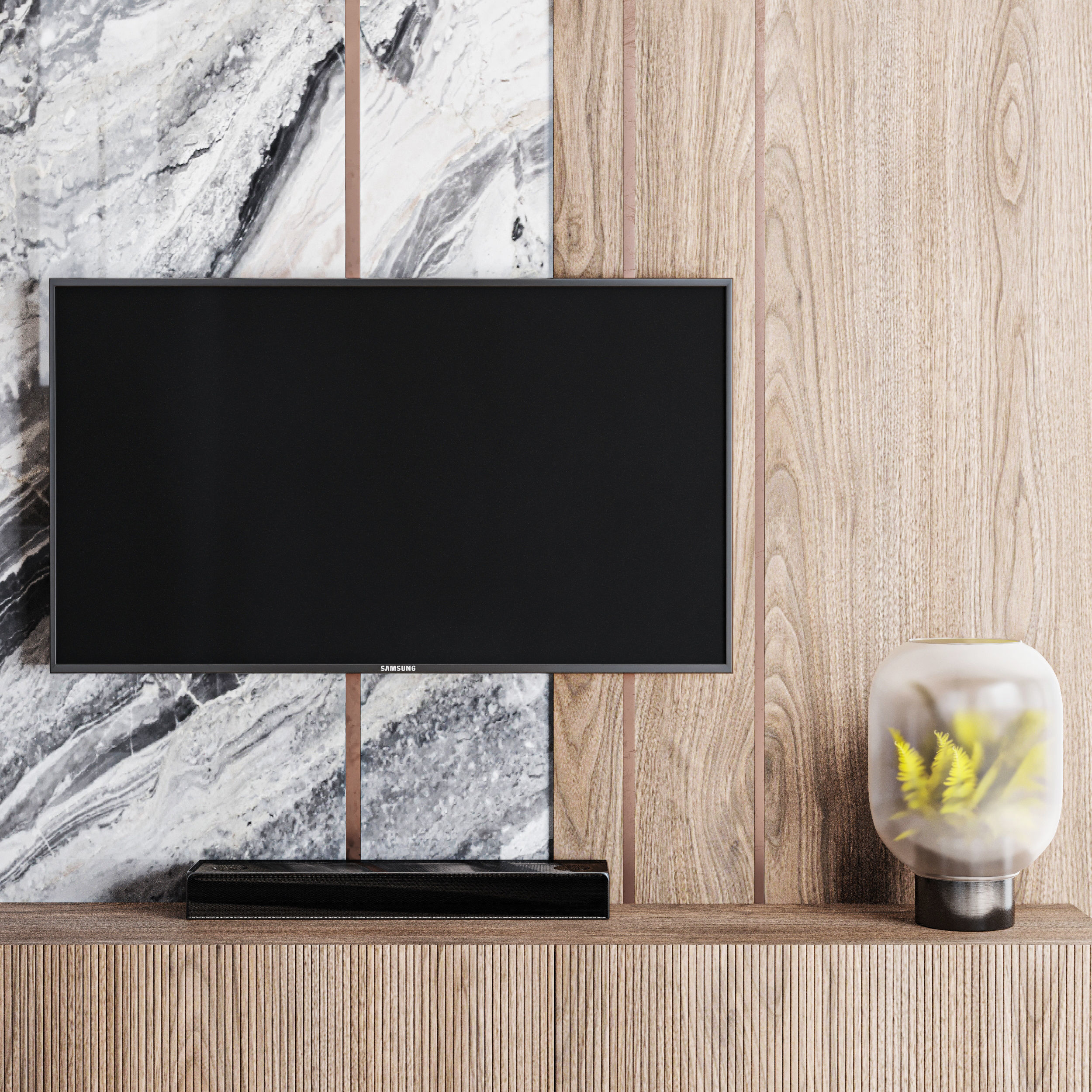 TV Wall 04 3D model_3