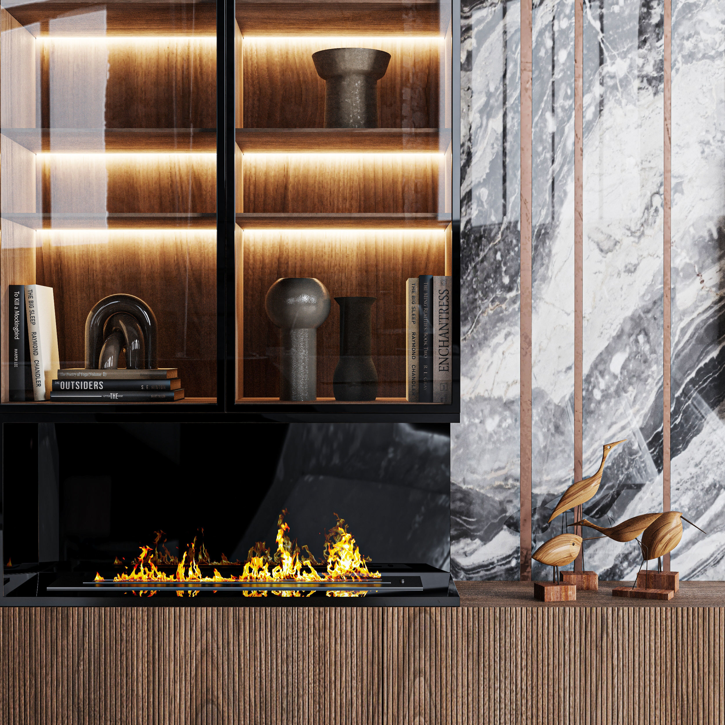 TV Wall 04 3D model_4