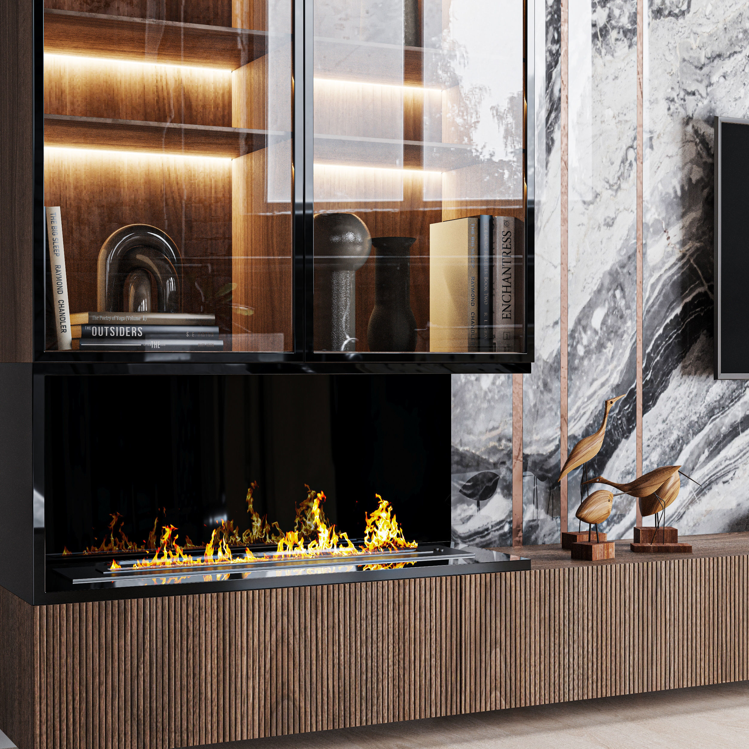 TV Wall 04 3D model_1