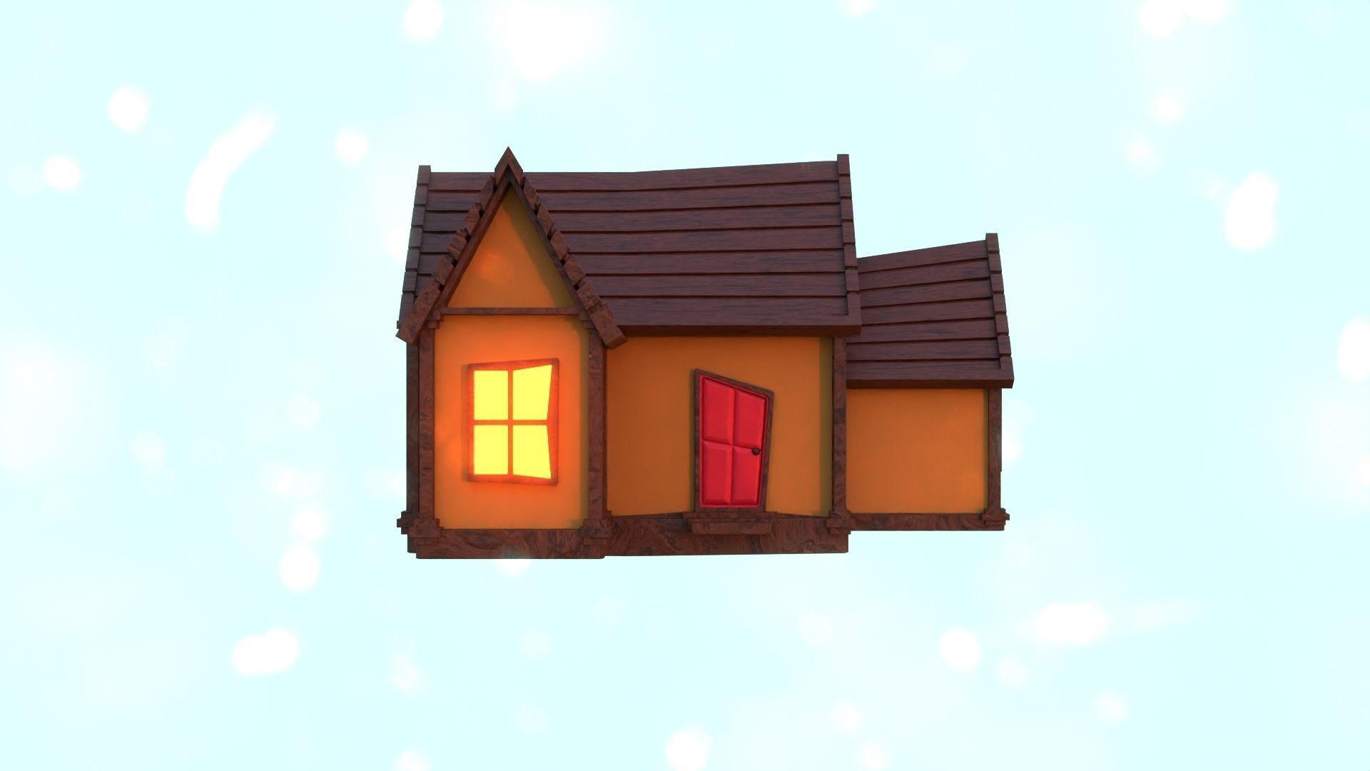 Lowpoly nature cabin collection Low-poly 3D model_24
