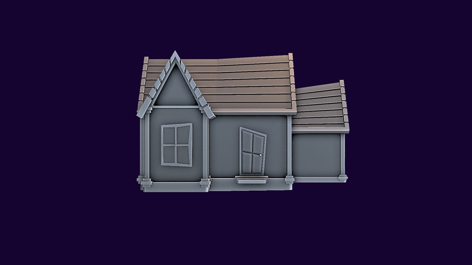 Lowpoly nature cabin collection Low-poly 3D model_8