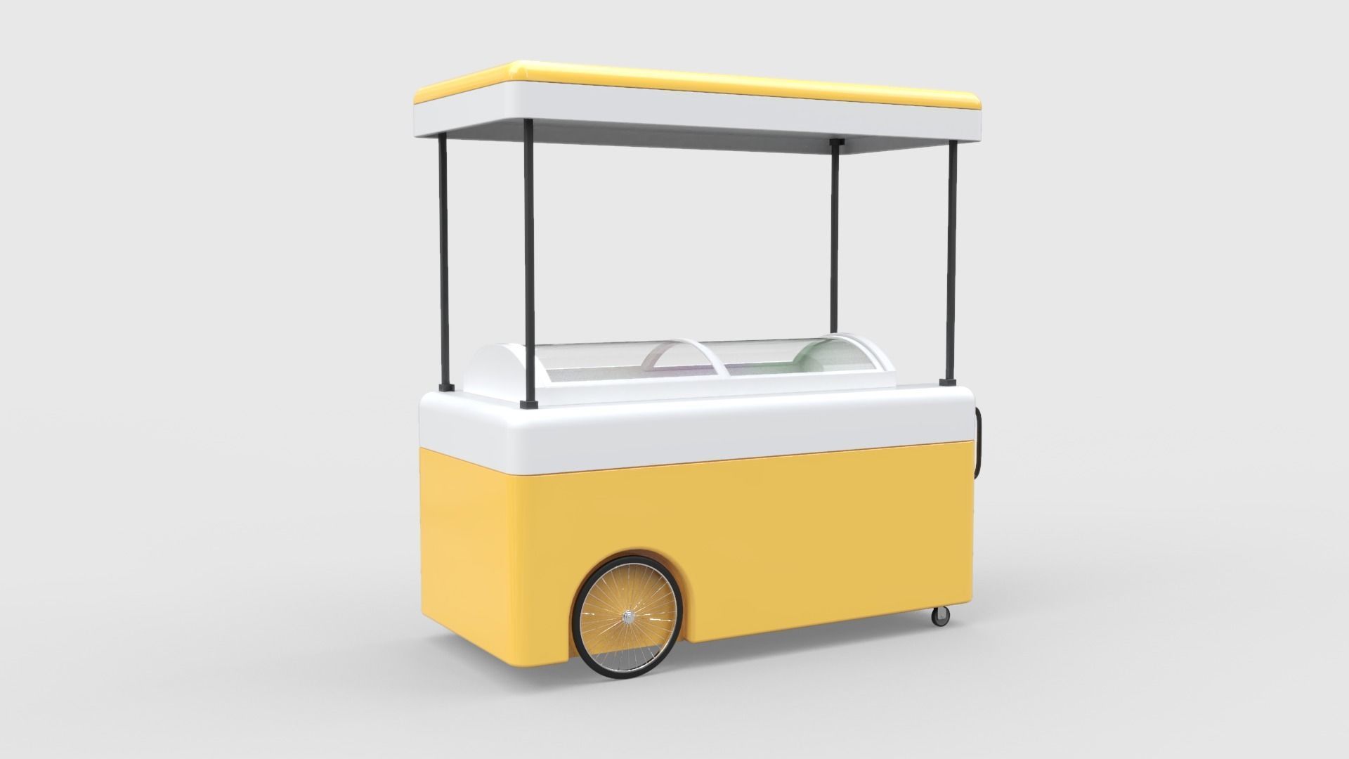 Gelato Push Cart 3D model_5