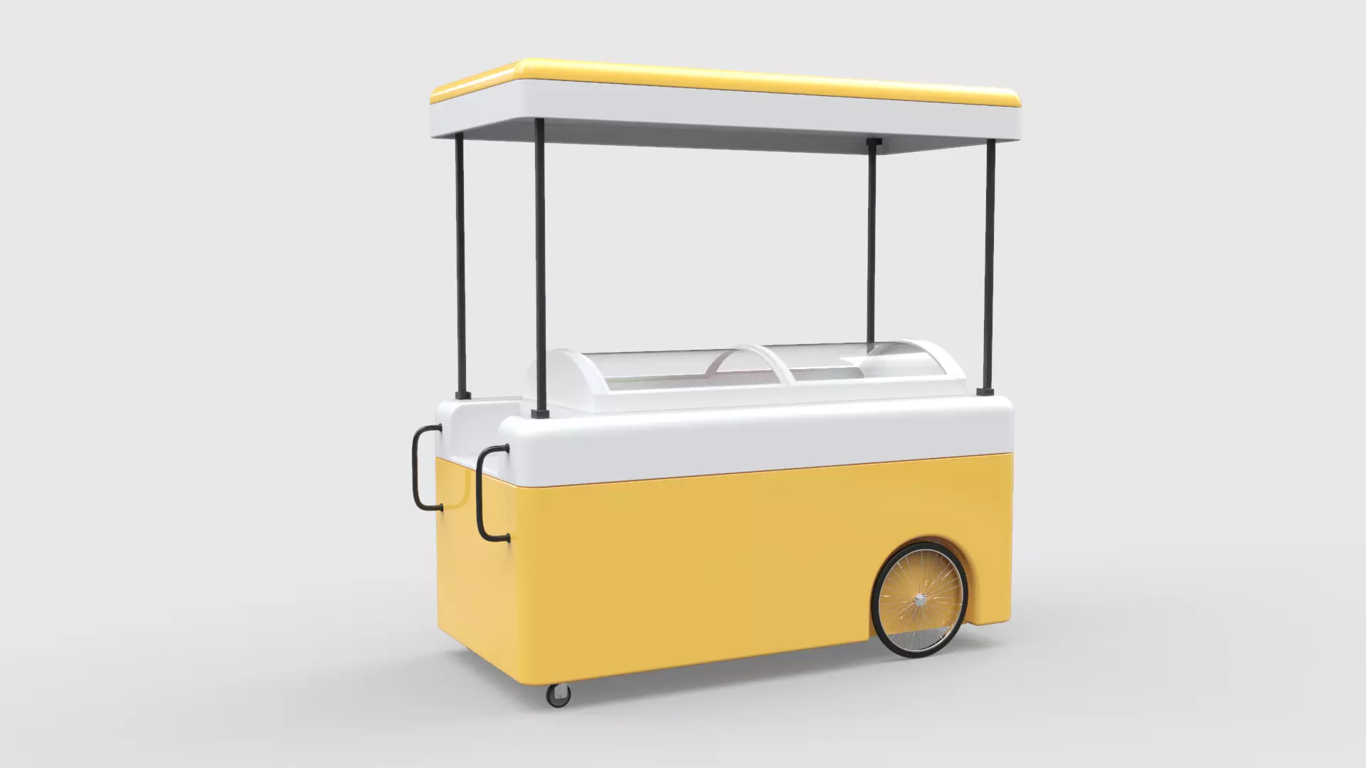 Gelato Push Cart 3D model_0