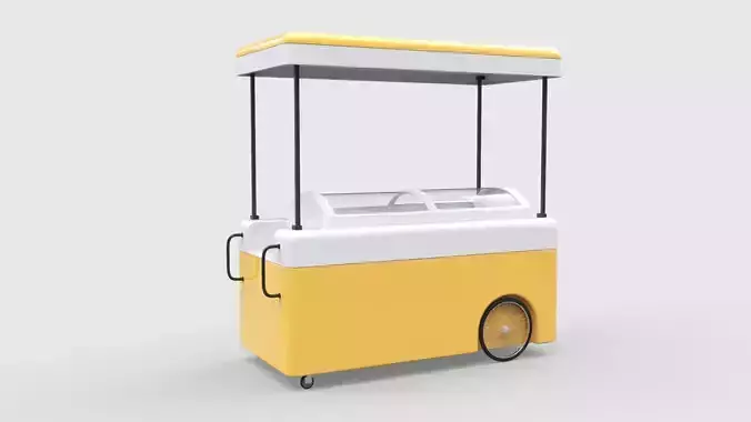 Gelato Push Cart 3D model
