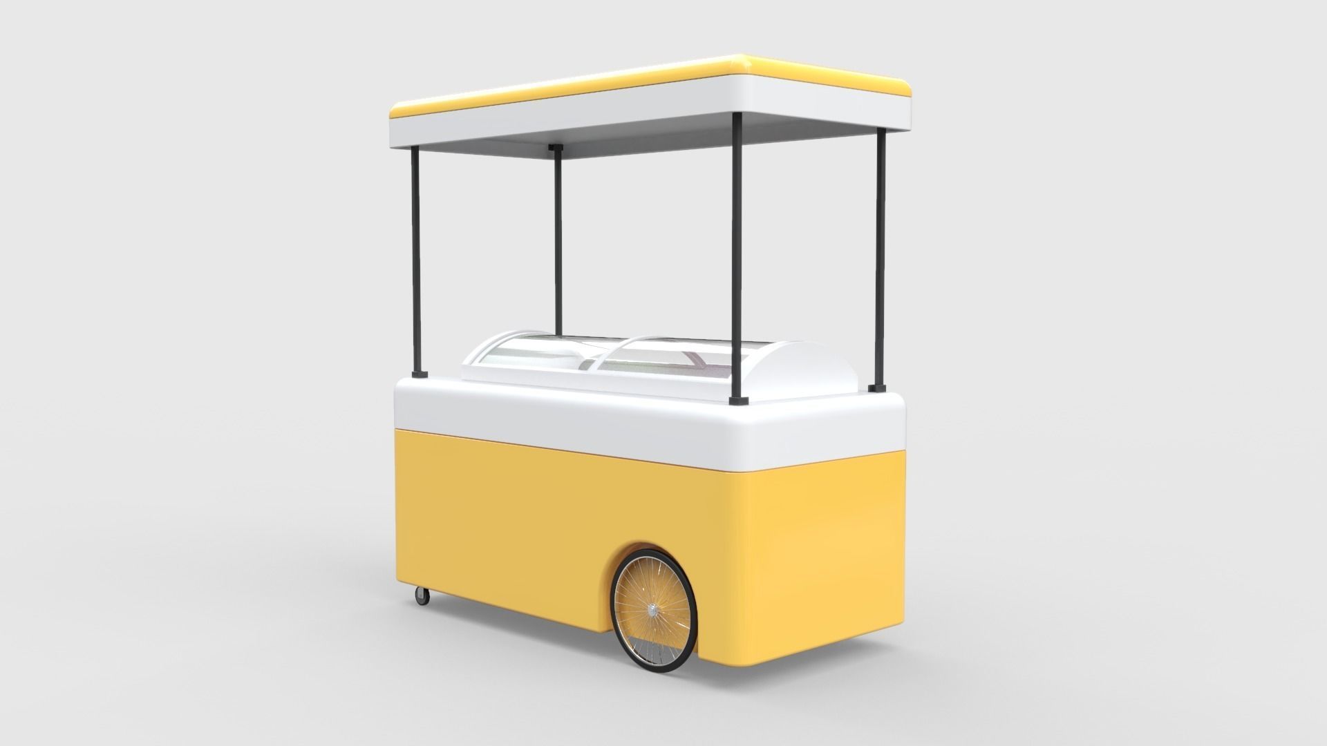 Gelato Push Cart 3D model_3
