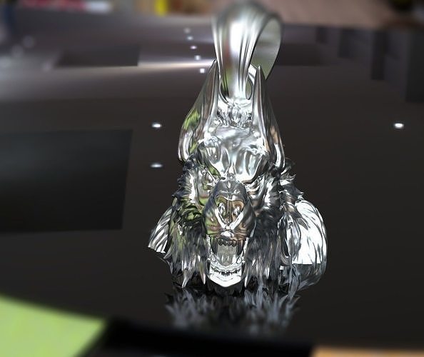 Wolf Direwolf pendant 3D print model