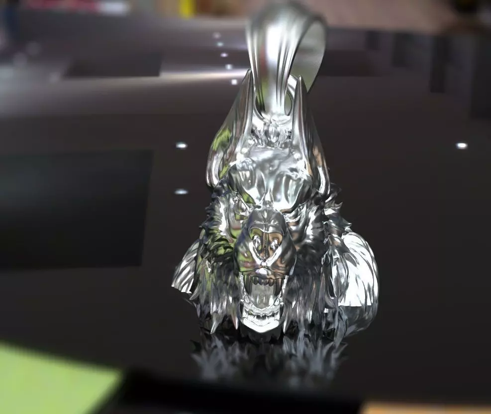 Wolf Direwolf pendant 3D print model