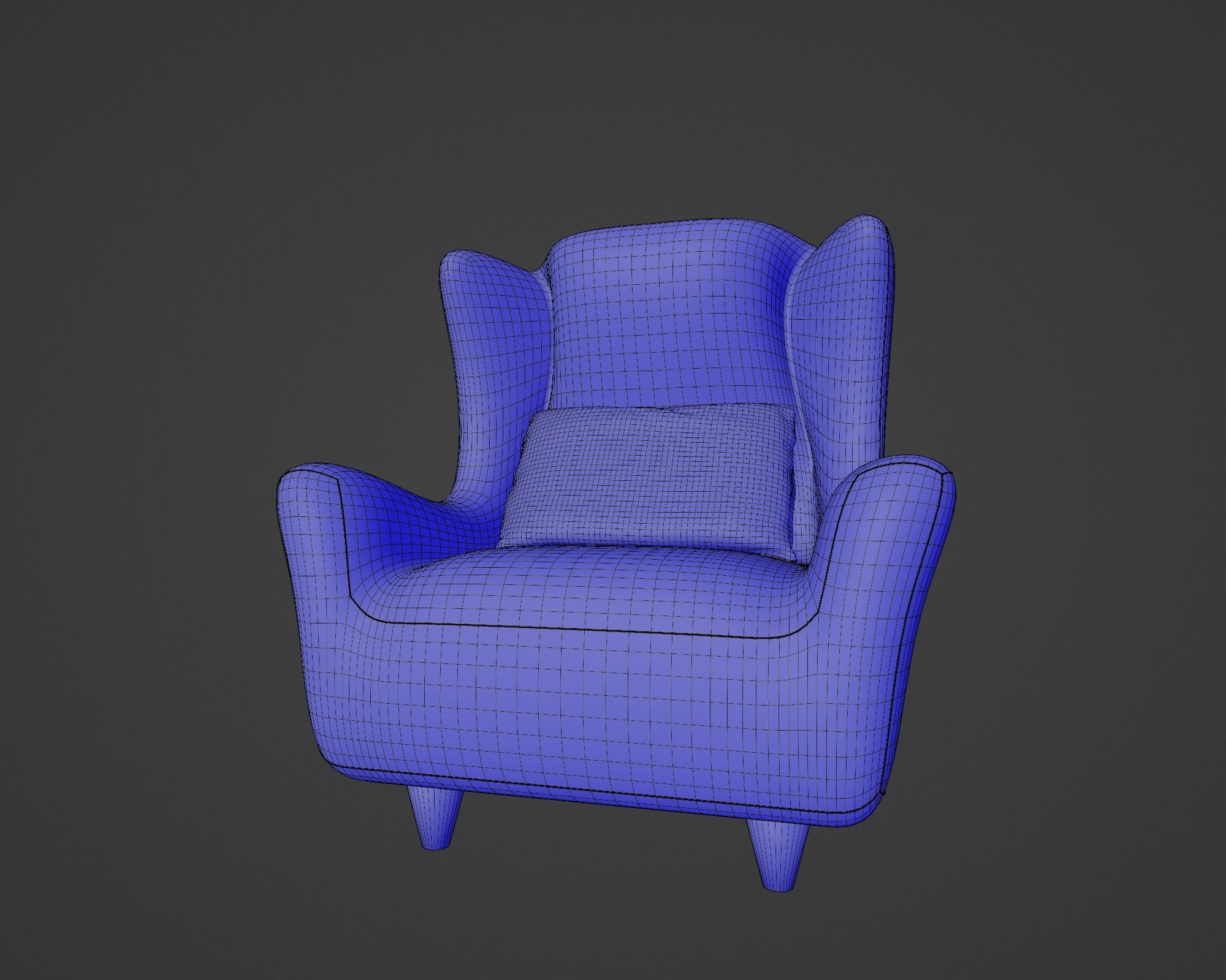 Modern Armchair  3D model_3