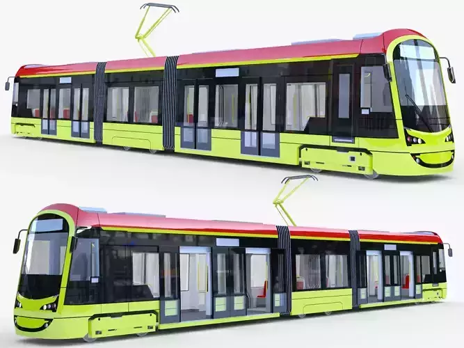 Tram Hyundai Warsaw 3D model