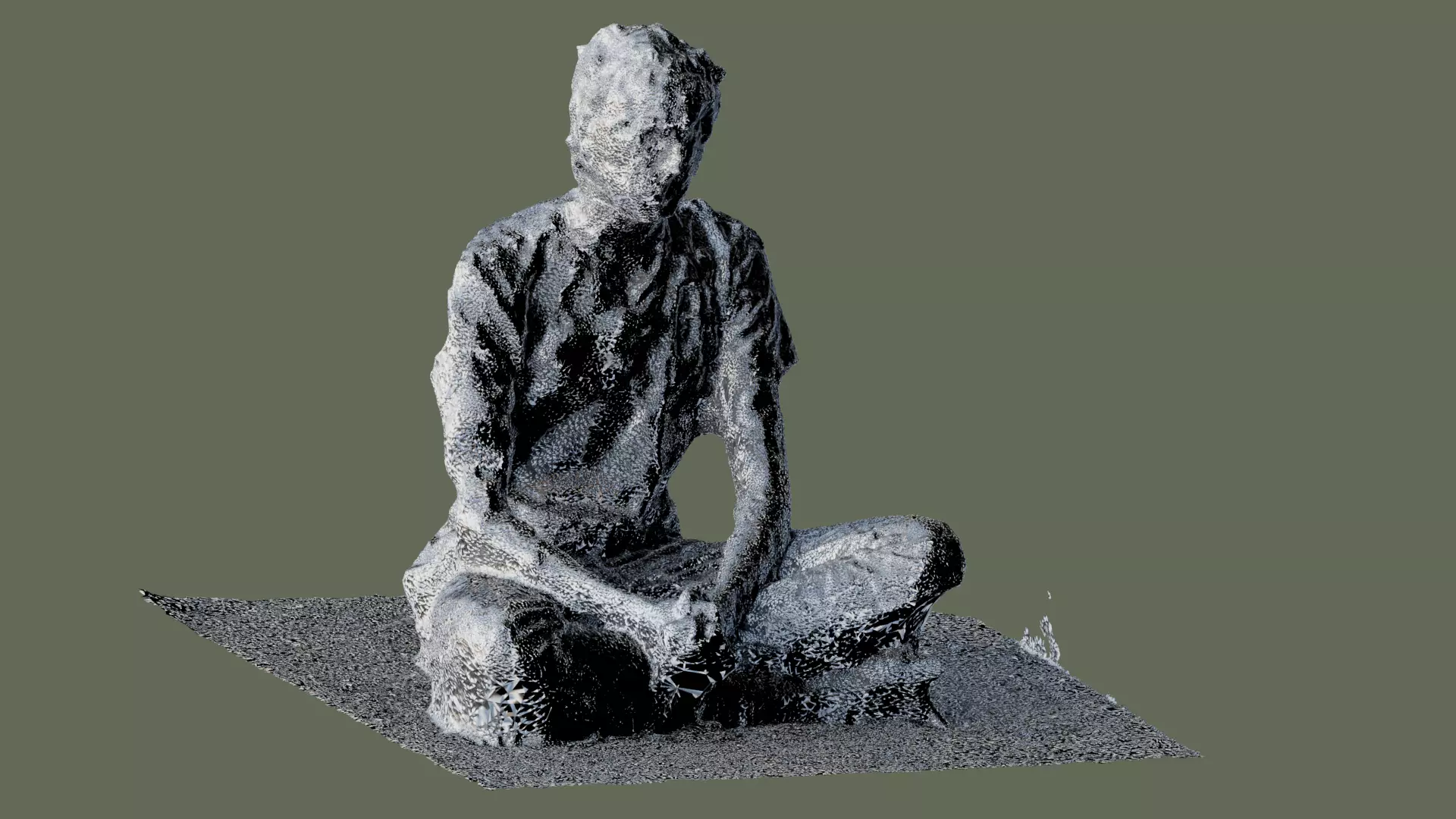 Dragon statue of man Free 3D print model