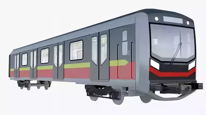 Warsaw metro locomotive 3D model