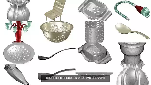 HOUSEHOLD PRODUCTS VALUE PACK 3D Model Collection