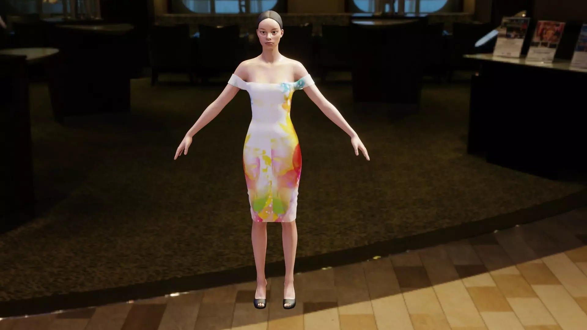 The florist party dress 3D model