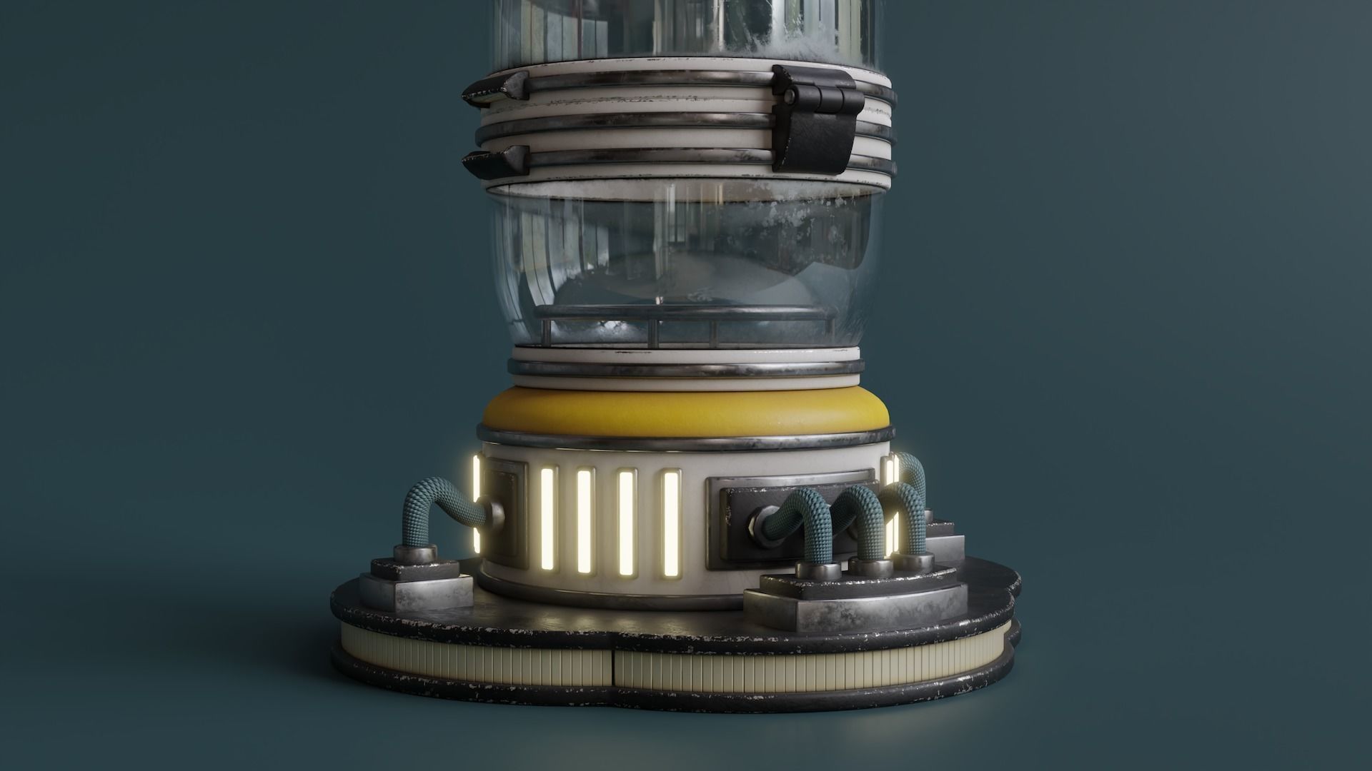 Sci-Fi Incubator Low-poly 3D model_6