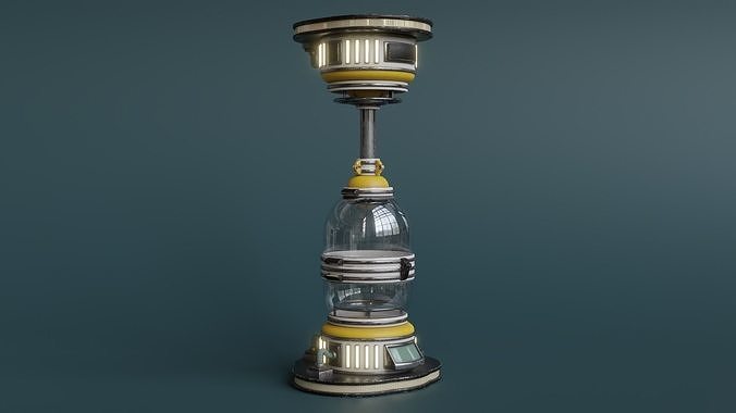 Sci-Fi Incubator Low-poly 3D model