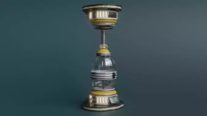Sci-Fi Incubator Low-poly 3D model