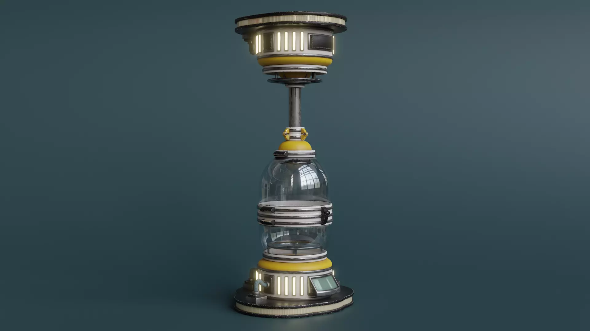 Sci-Fi Incubator Low-poly 3D model_0