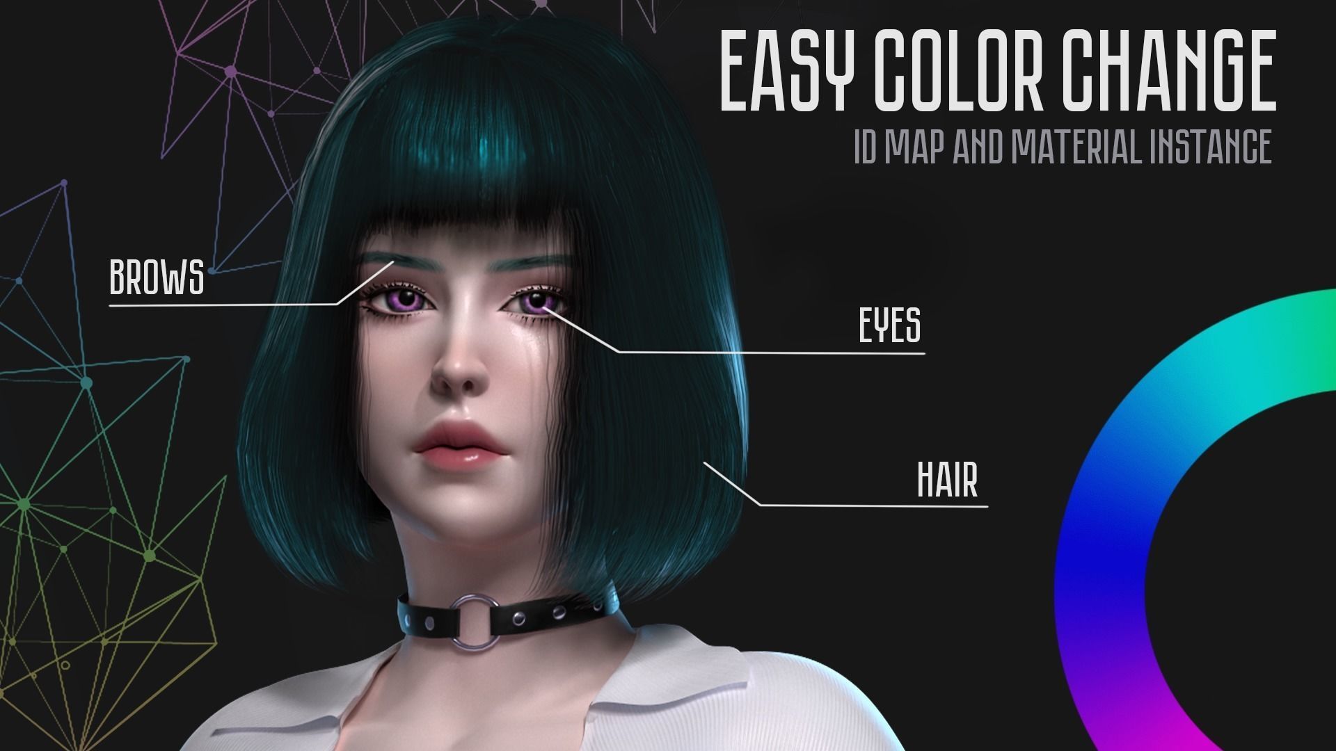 School Girl - Game Ready Low-poly 3D model_10