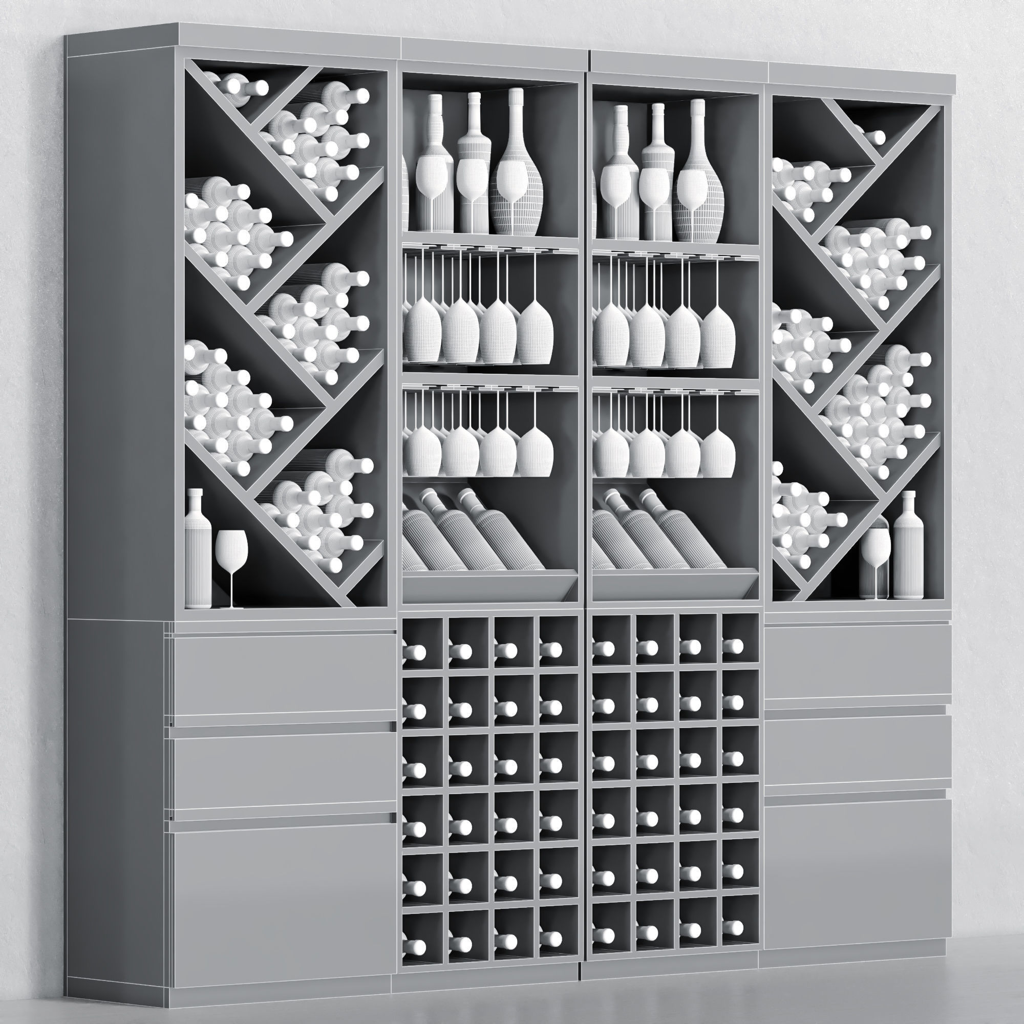 Drink bar Set 10 3D model_6