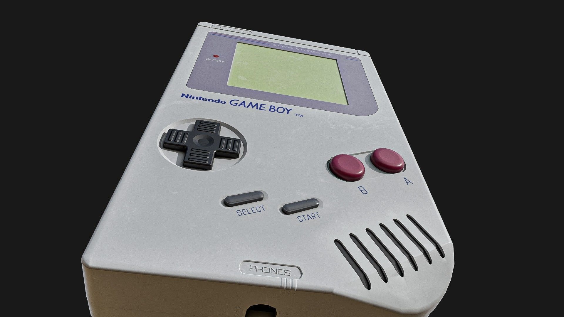 GameBoy  Original    2 Types Low-poly 3D model_8