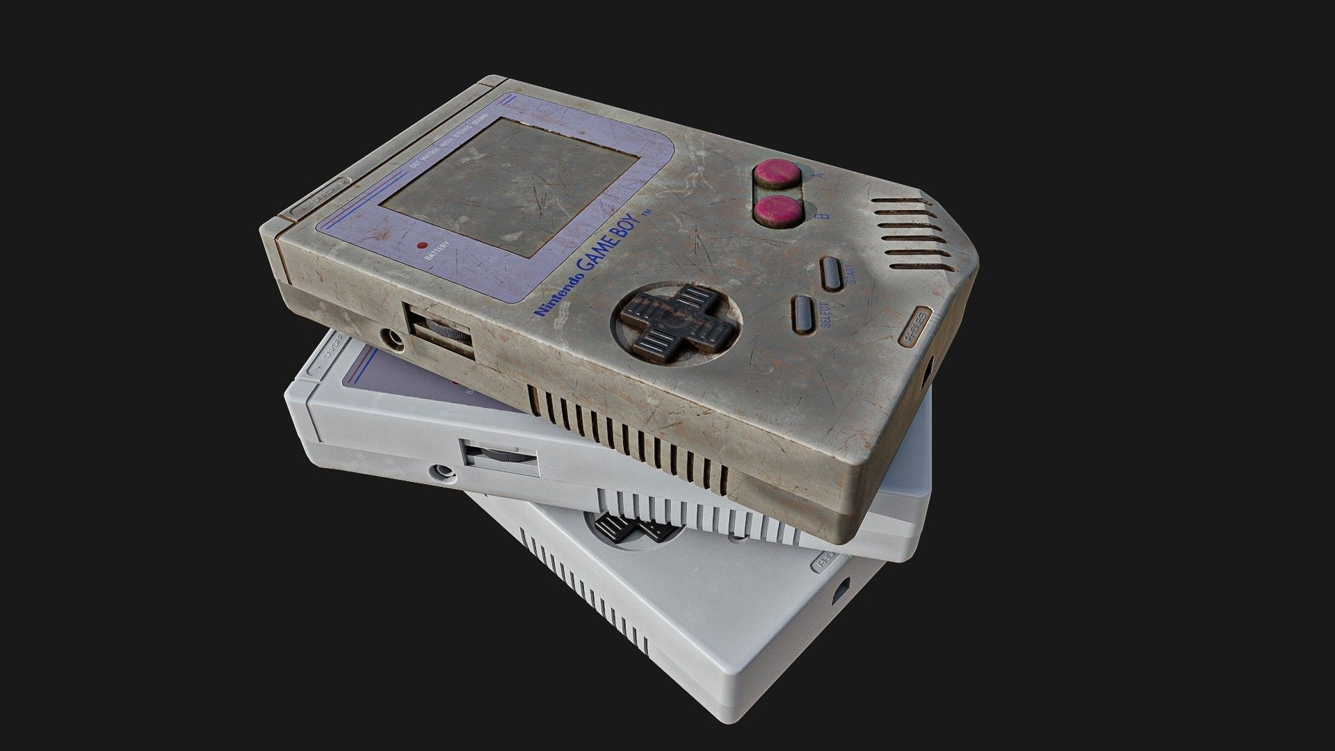 GameBoy  Original    2 Types Low-poly 3D model_14