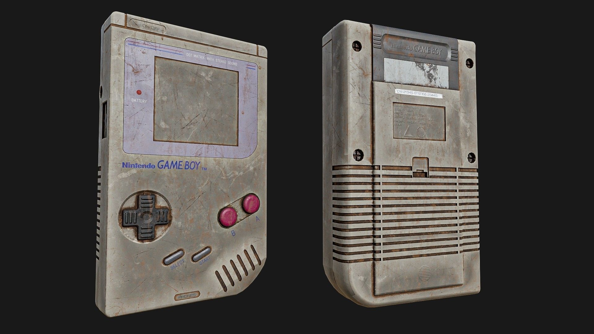 GameBoy  Original    2 Types Low-poly 3D model_4