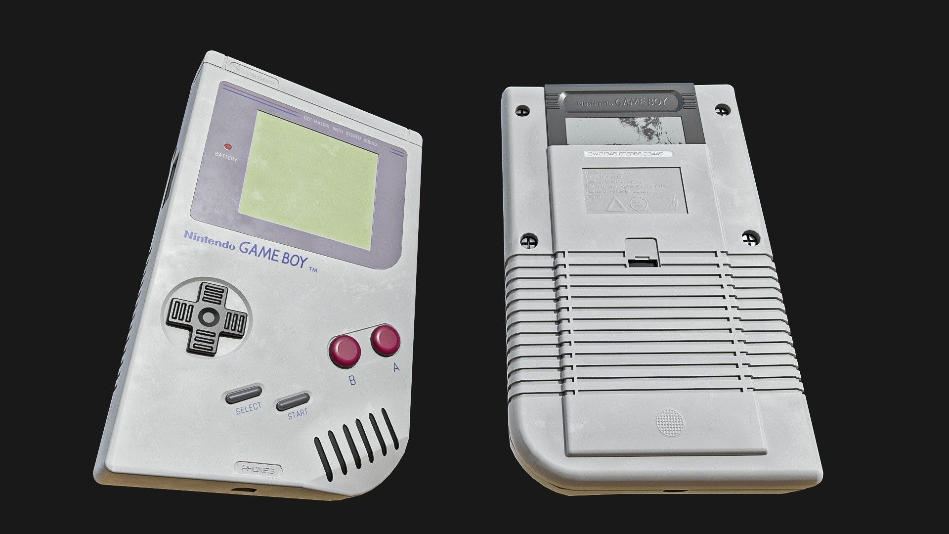 GameBoy  Original    2 Types Low-poly 3D model_10