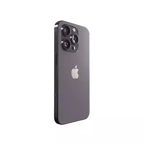 Iphone 14 Pro - Deep Purple Low-poly 3D model