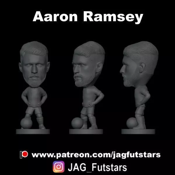 Aaron Ramsey - Soccer STL 3D print model