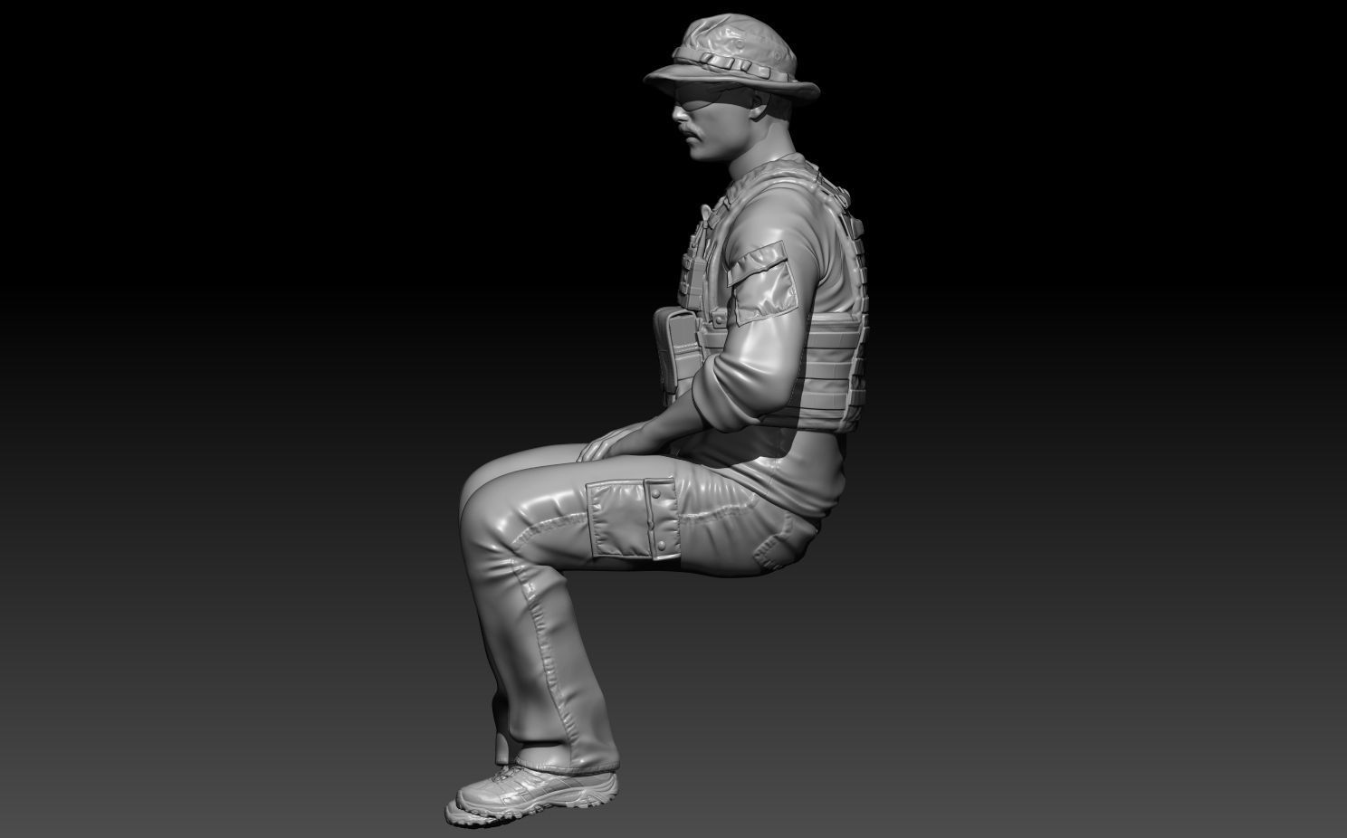 NATO CREW GUNNER 3D print model_2