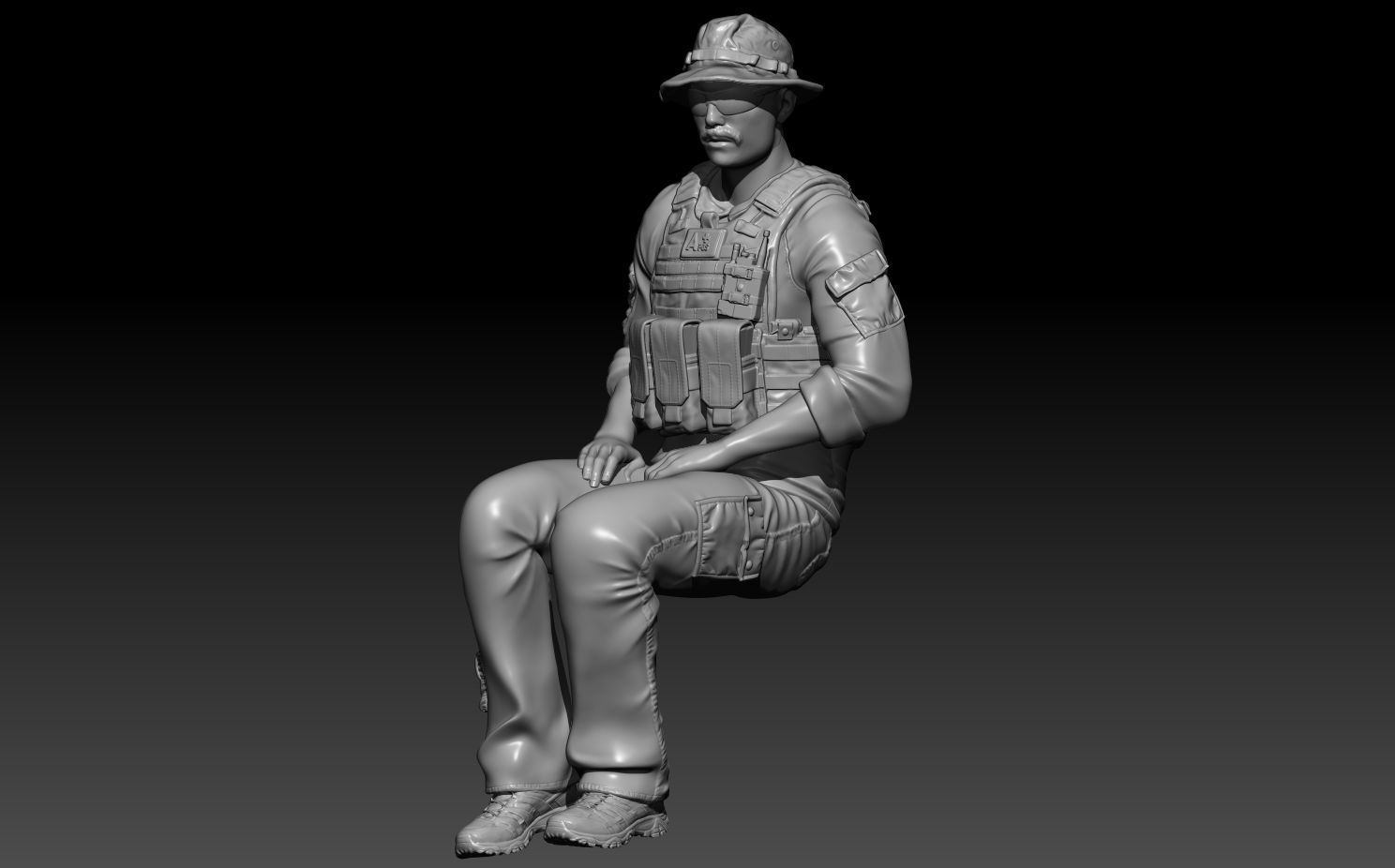 NATO CREW GUNNER 3D print model_1
