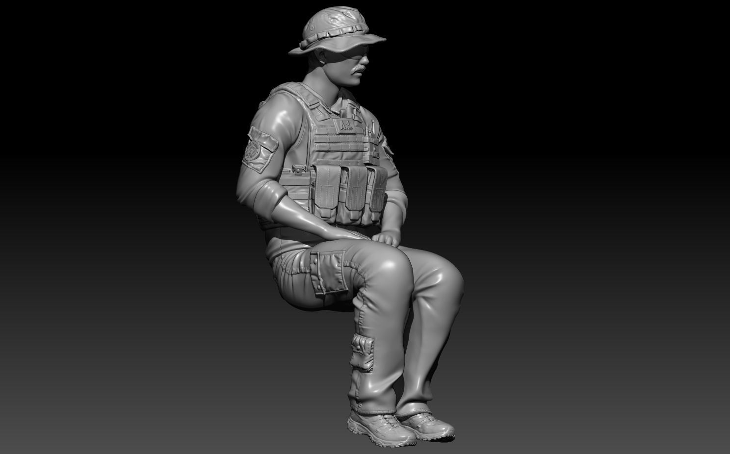 NATO CREW GUNNER 3D print model_7