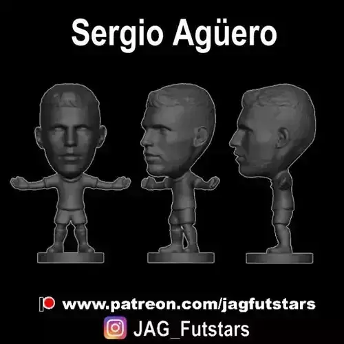 Sergio Aguero - Version 01 - Soccer STL 