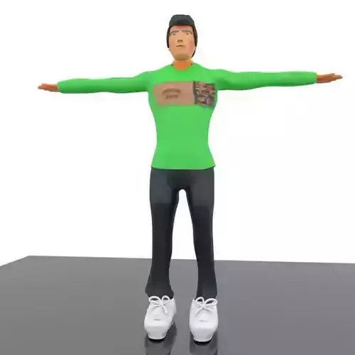 character of man with clothes