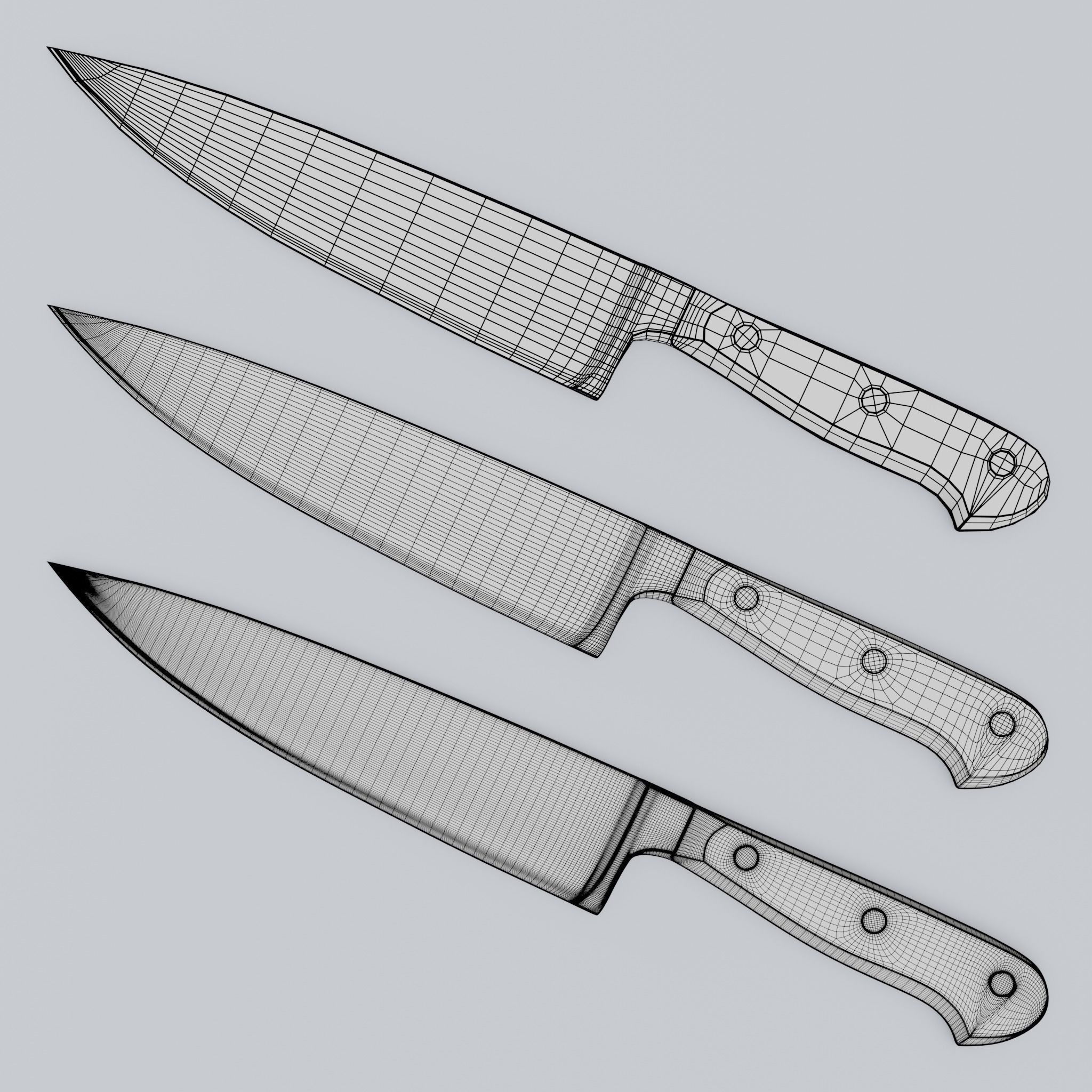 Kitchen Knife 3D model_12