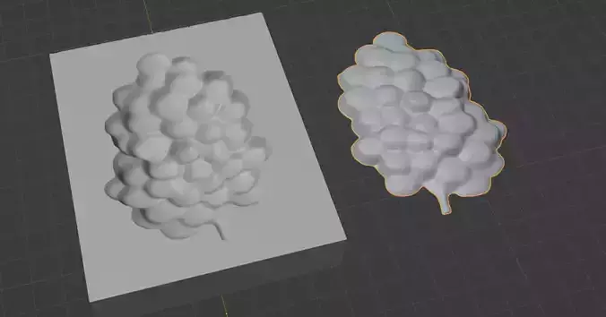 grape relief-mold for 3D print and CNC