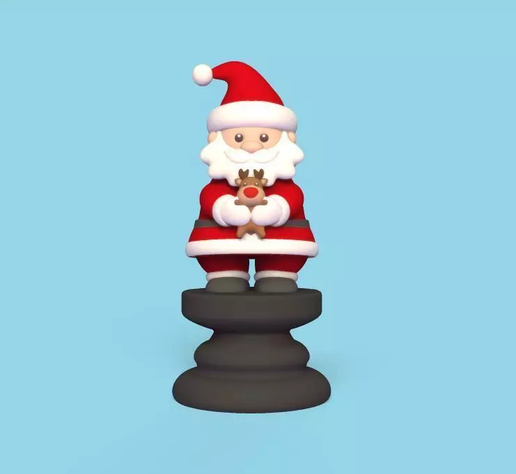 Christmas Chess - Santa Claus 3D print model_0