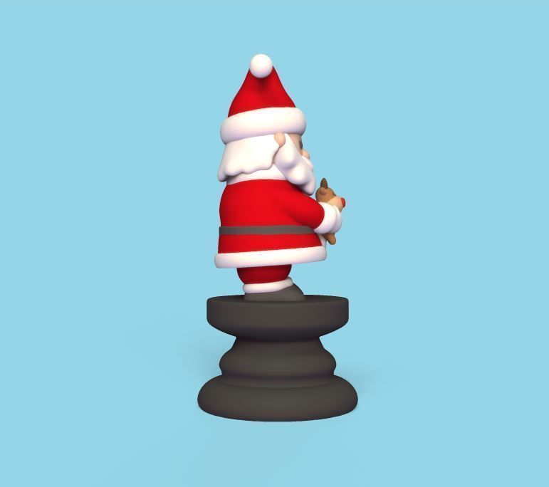 Christmas Chess - Santa Claus 3D print model_2