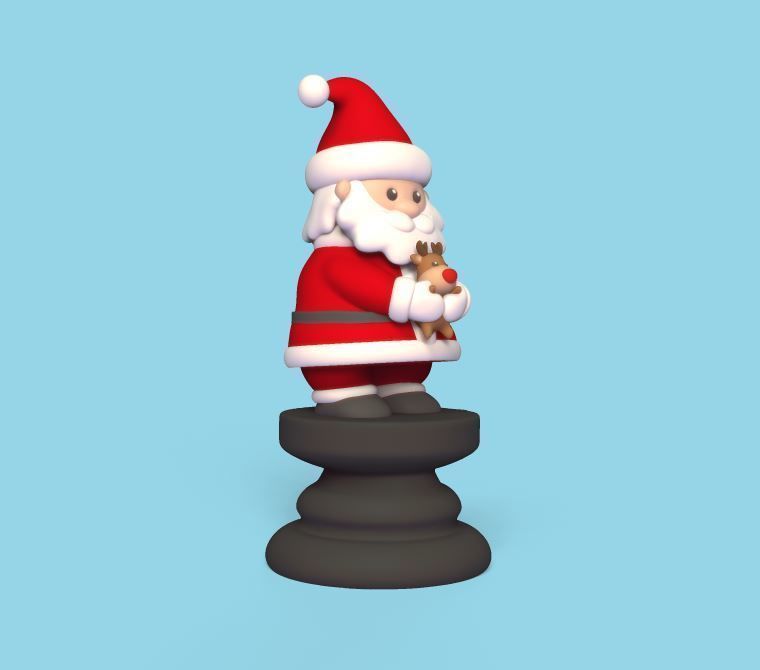 Christmas Chess - Santa Claus 3D print model_1