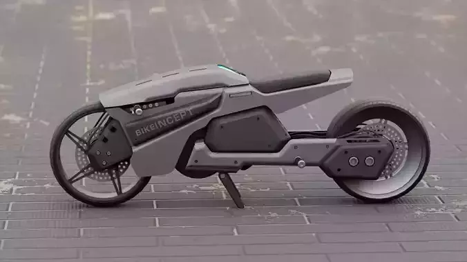 CONCEPT MOTORBIKE C-500 rigged 3D model