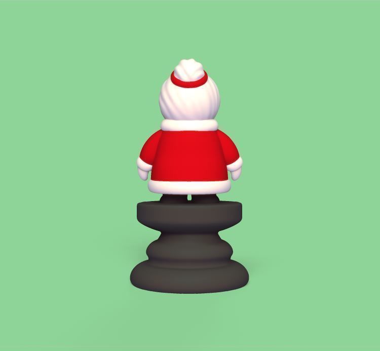 Christmas Chess - Mother Claus 3D print model_3