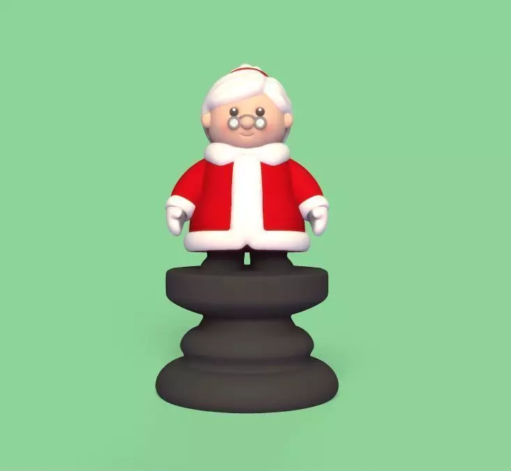 Christmas Chess - Mother Claus 3D print model_0