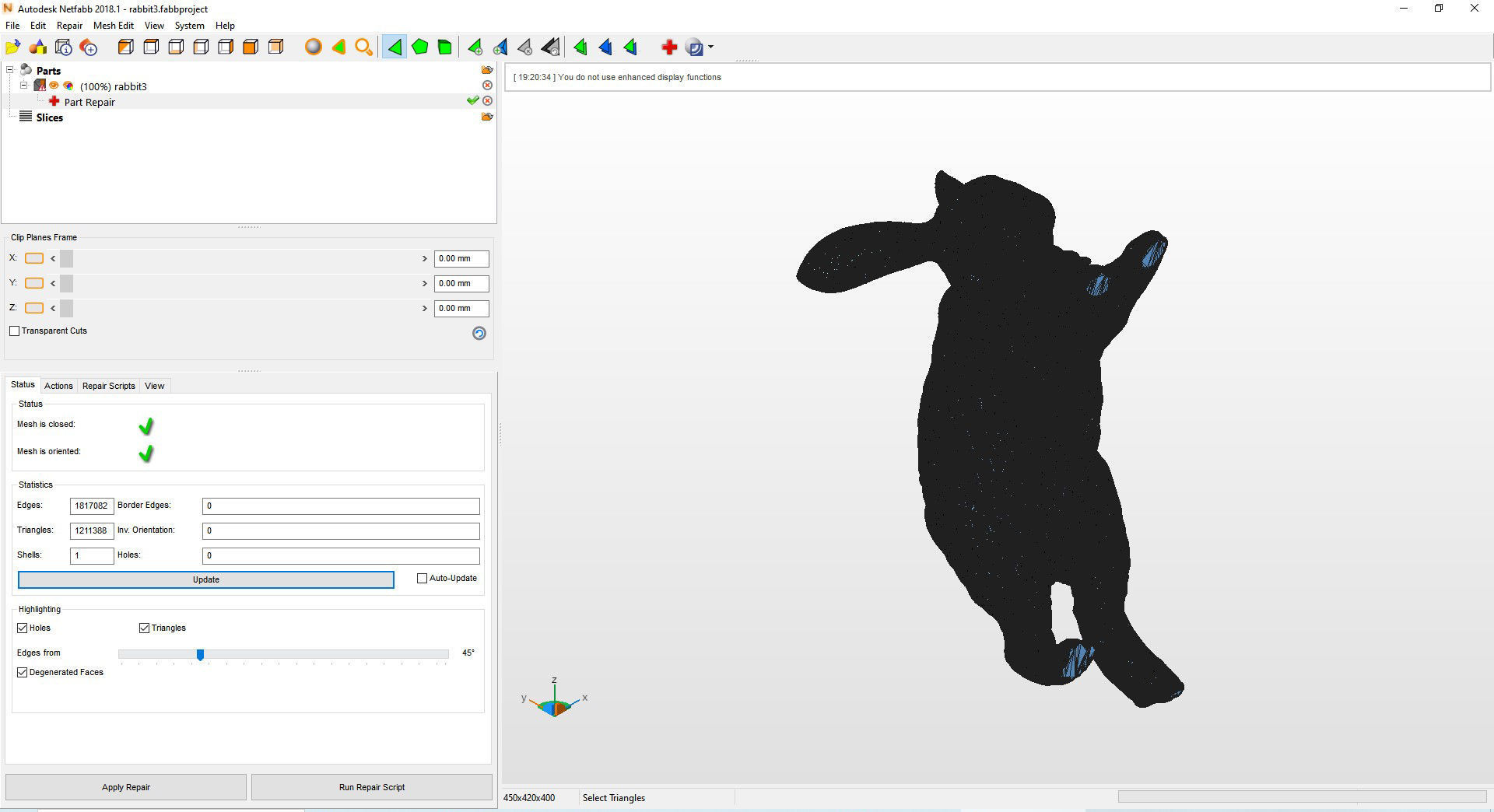 Rabbit running 3D print model_6